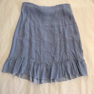 BRANDY MELVILLE Floral Baby Blue Skirt